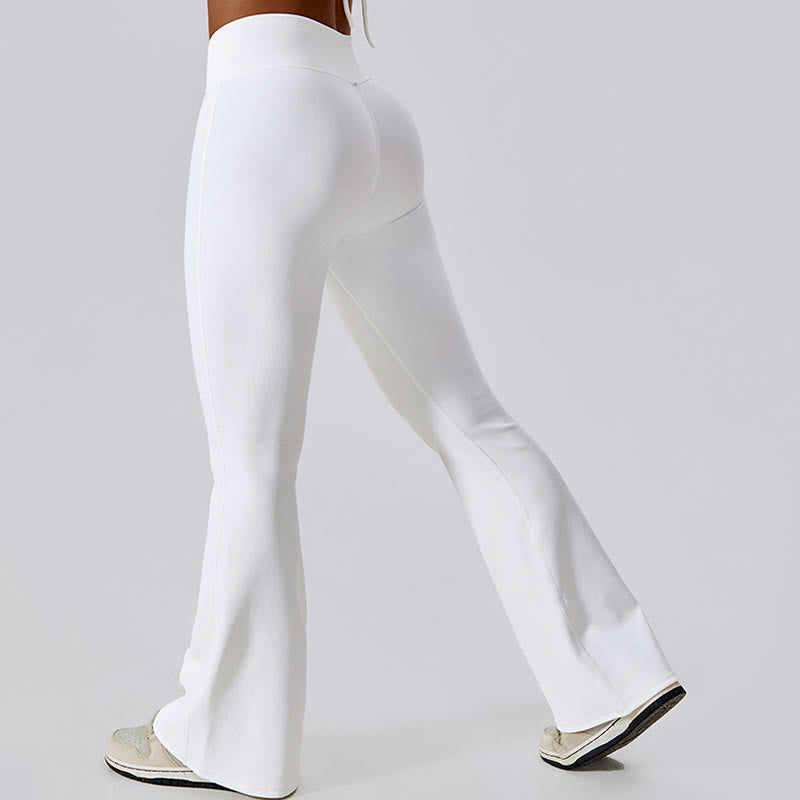 Nimara Ritual Sleeveless Crop Tank Top Flared Pants Sports Fitness Yoga