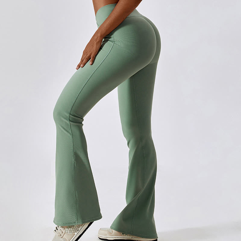 Nimara Ritual Sleeveless Crop Tank Top Flared Pants Sports Fitness Yoga