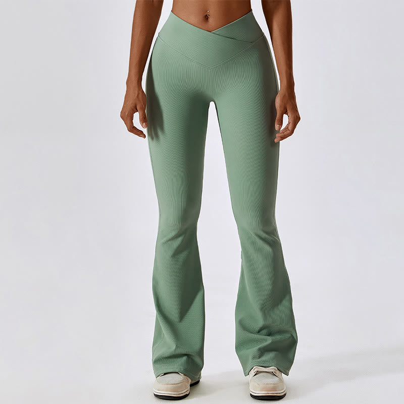 Nimara Ritual Sleeveless Crop Tank Top Flared Pants Sports Fitness Yoga