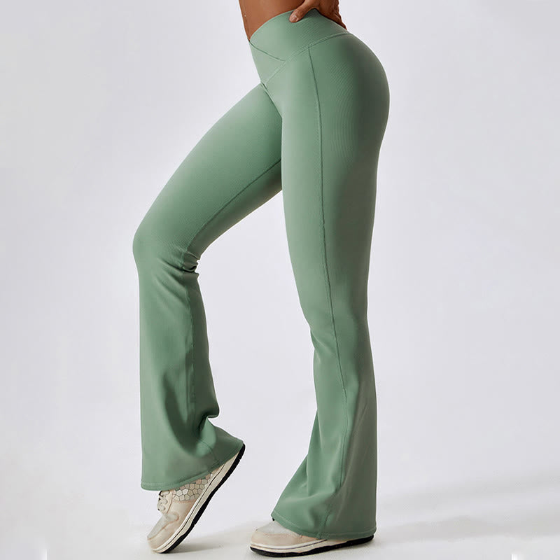 Nimara Ritual Sleeveless Crop Tank Top Flared Pants Sports Fitness Yoga