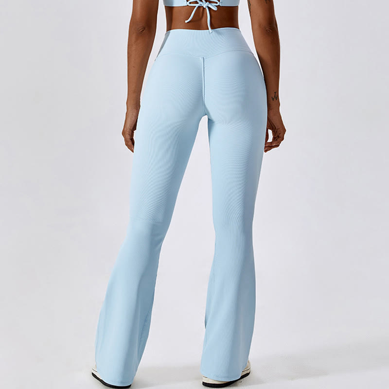 Nimara Ritual Sleeveless Crop Tank Top Flared Pants Sports Fitness Yoga