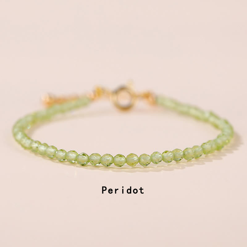 Nimara Ritual Strawberry Quartz Prehnite Peridot Lazurite Lapis Lazuli Pink Crystal Tourmaline Healing Chain Bracelet