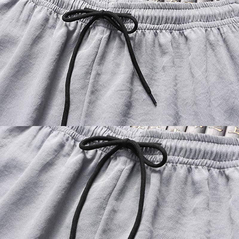 Nimara Ritual Fu Character Tang Suit Hanfu Traditional Uniform Short Sleeve Top Pants Clothing Men's Set