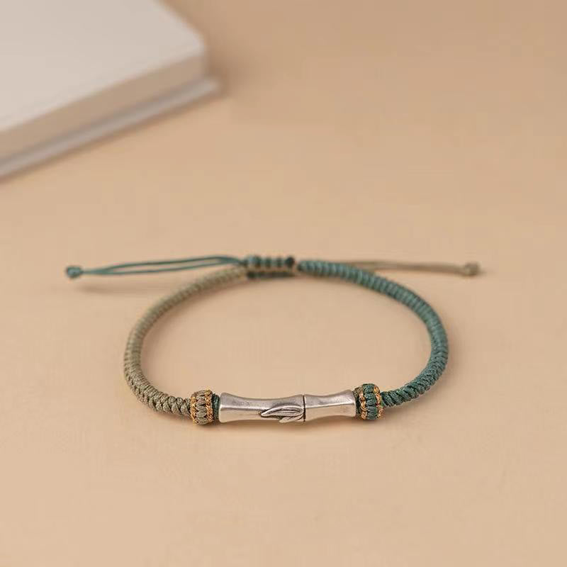 Nimara Ritual 925 Sterling Silver Bamboo Protection Braided Bracelet