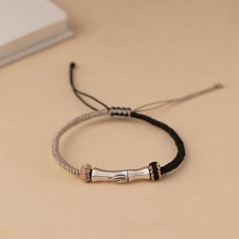 Nimara Ritual 925 Sterling Silver Bamboo Protection Braided Bracelet