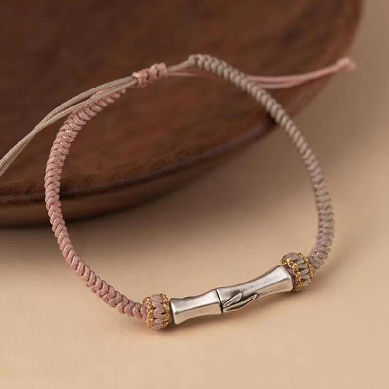 Nimara Ritual 925 Sterling Silver Bamboo Protection Braided Bracelet