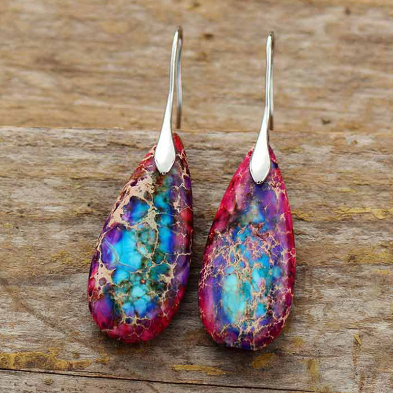 Nimara Ritual Emperor Stone Crystal Happiness Earrings