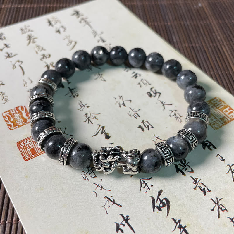 Nimara Ritual Black Glitter Stone PiXiu Power Bracelet