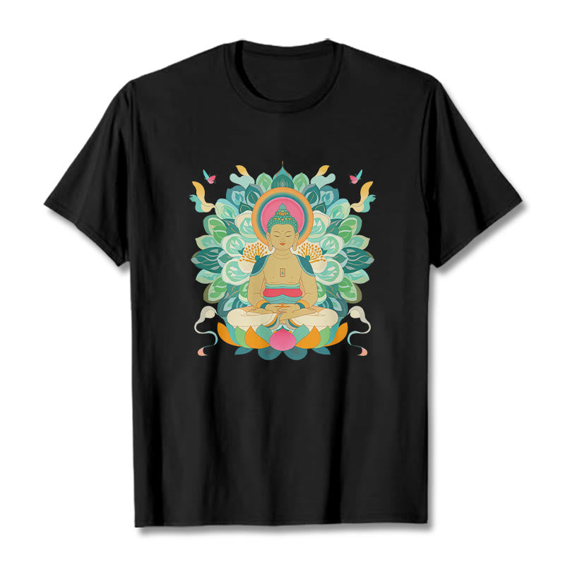 Nimara Ritual Butterfly Lotus Buddha-Inspired Tee T-shirt