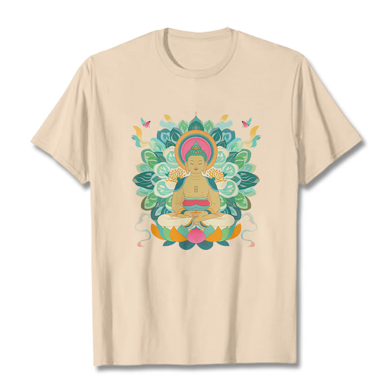 Nimara Ritual Butterfly Lotus Buddha-Inspired Tee T-shirt