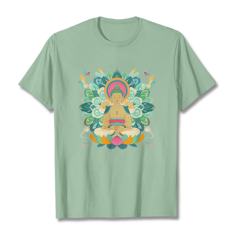 Nimara Ritual Butterfly Lotus Buddha-Inspired Tee T-shirt