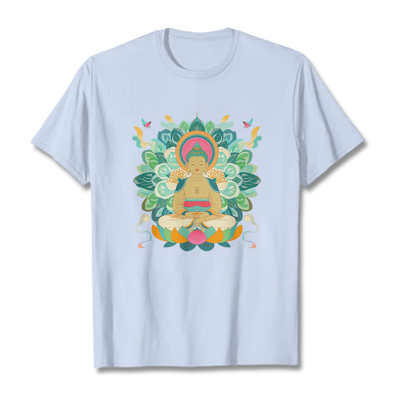 Nimara Ritual Butterfly Lotus Buddha-Inspired Tee T-shirt