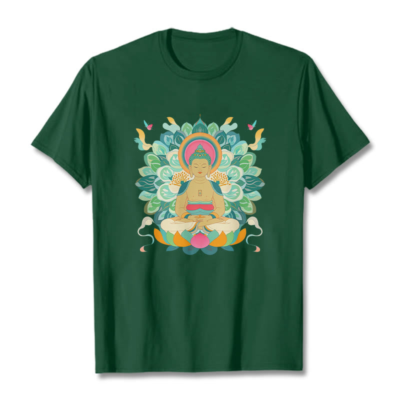 Nimara Ritual Butterfly Lotus Buddha-Inspired Tee T-shirt