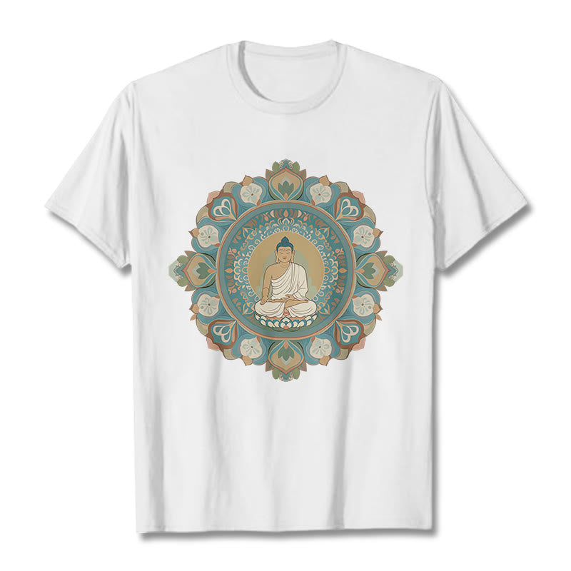 Nimara Ritual Mandala Flower Buddha Tee T-shirt
