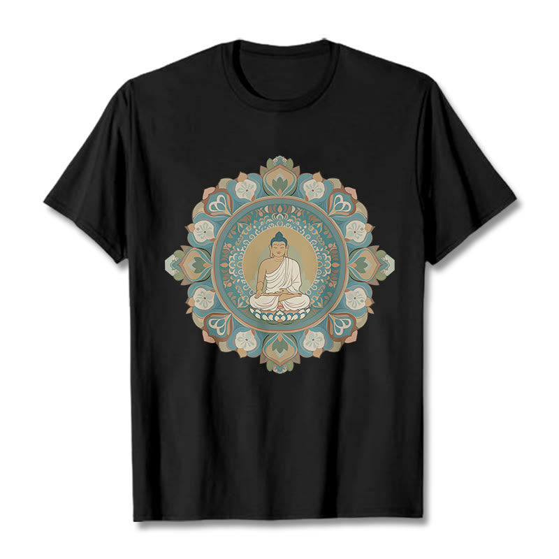 Nimara Ritual Mandala Flower Buddha Tee T-shirt