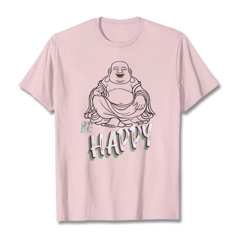 Nimara Ritual BE HAPPY Laughing Buddha Tee T-shirt