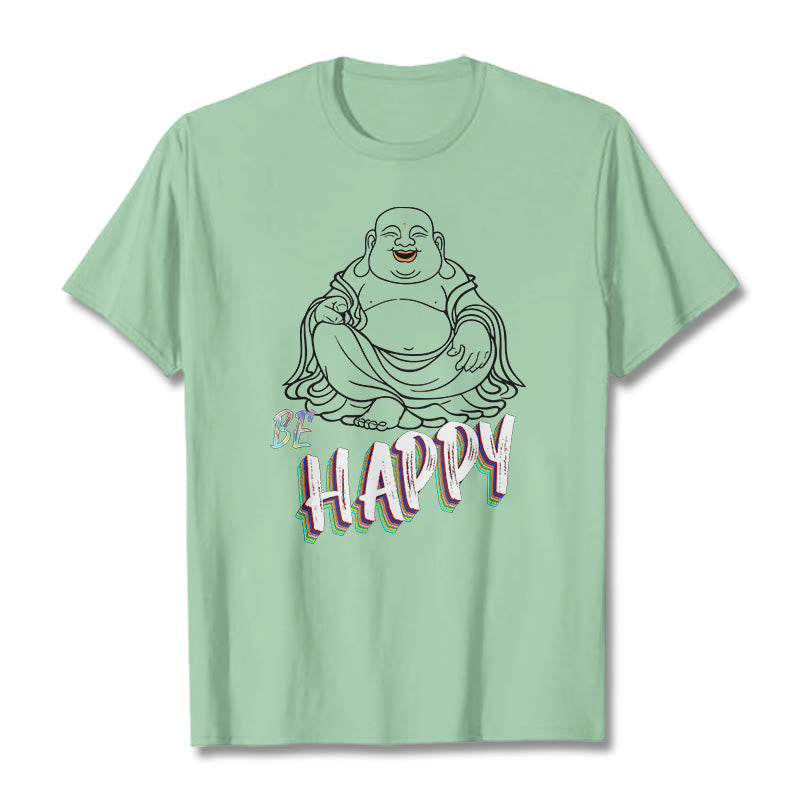 Nimara Ritual BE HAPPY Laughing Buddha Tee T-shirt