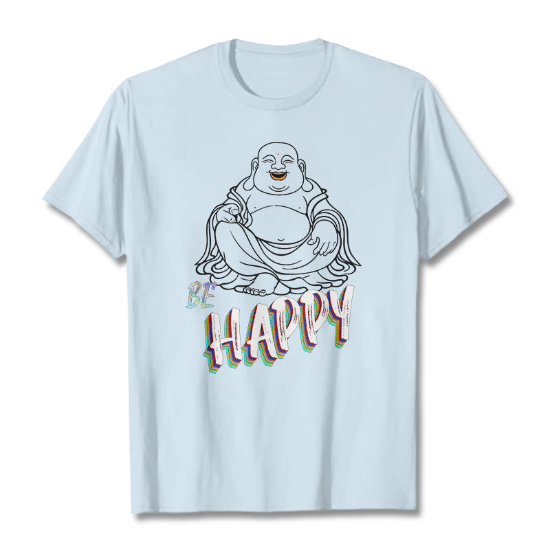 Nimara Ritual BE HAPPY Laughing Buddha Tee T-shirt