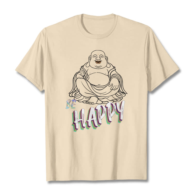 Nimara Ritual BE HAPPY Laughing Buddha Tee T-shirt