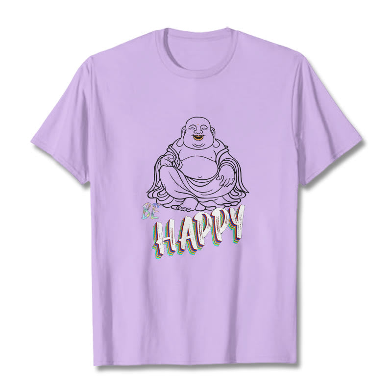 Nimara Ritual BE HAPPY Laughing Buddha Tee T-shirt