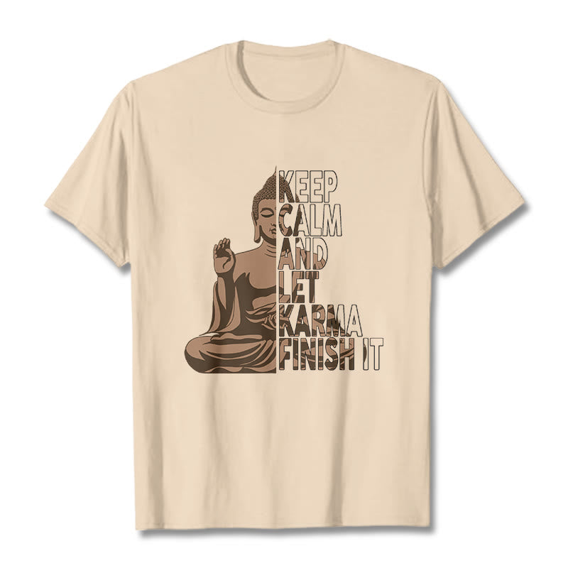 Nimara Ritual KEEP CALM AND LET KARMA FINISH IT Tee T-shirt
