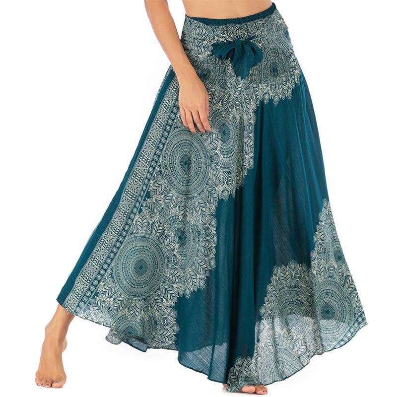 Nimara Ritual Two Style Wear Boho Mandala Flower Beach Skirt Dress