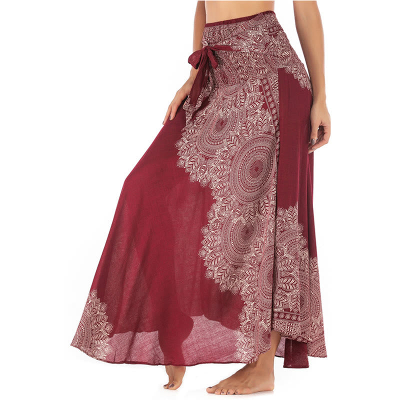 Nimara Ritual Two Style Wear Boho Mandala Flower Beach Skirt Dress