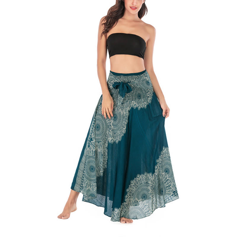 Nimara Ritual Two Style Wear Boho Mandala Flower Beach Skirt Dress
