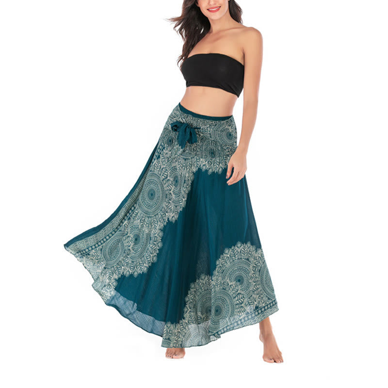 Nimara Ritual Two Style Wear Boho Mandala Flower Beach Skirt Dress