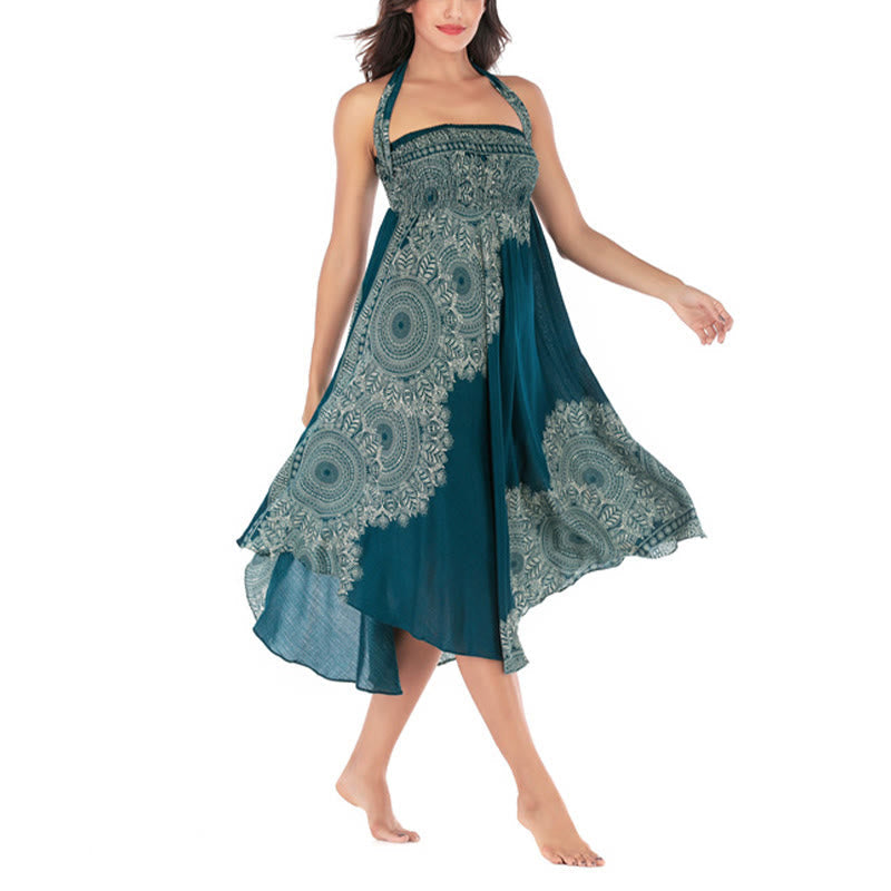 Nimara Ritual Two Style Wear Boho Mandala Flower Beach Skirt Dress