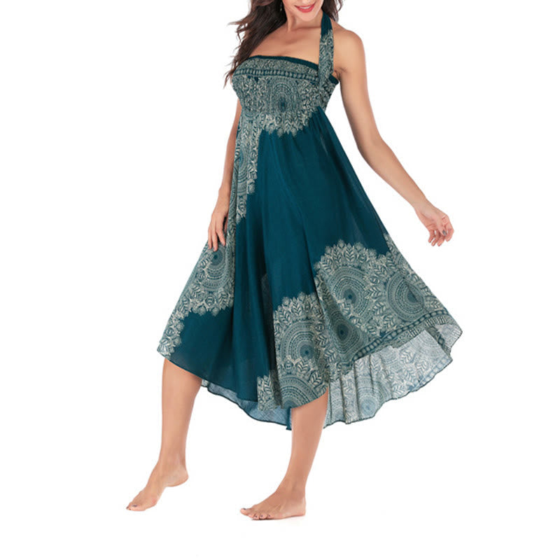 Nimara Ritual Two Style Wear Boho Mandala Flower Beach Skirt Dress