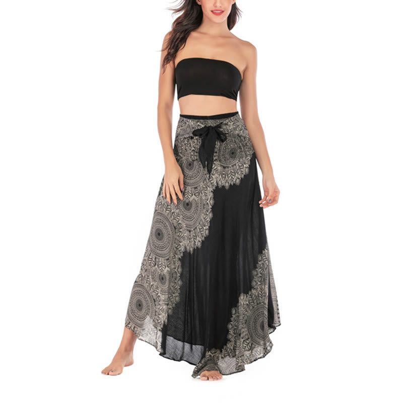 Nimara Ritual Two Style Wear Boho Mandala Flower Beach Skirt Dress