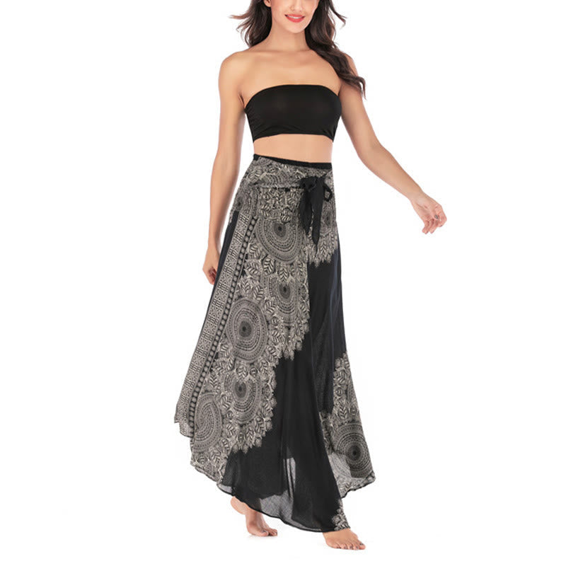 Nimara Ritual Two Style Wear Boho Mandala Flower Beach Skirt Dress