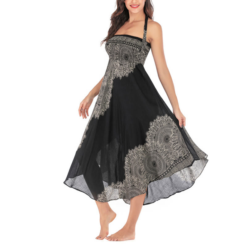 Nimara Ritual Two Style Wear Boho Mandala Flower Beach Skirt Dress