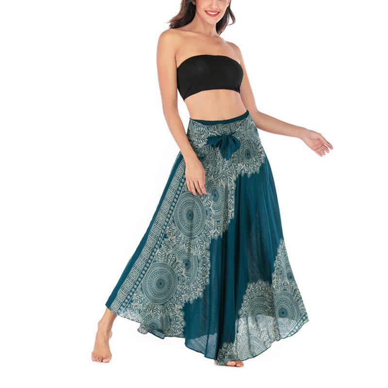 Nimara Ritual Two Style Wear Boho Mandala Flower Beach Skirt Dress