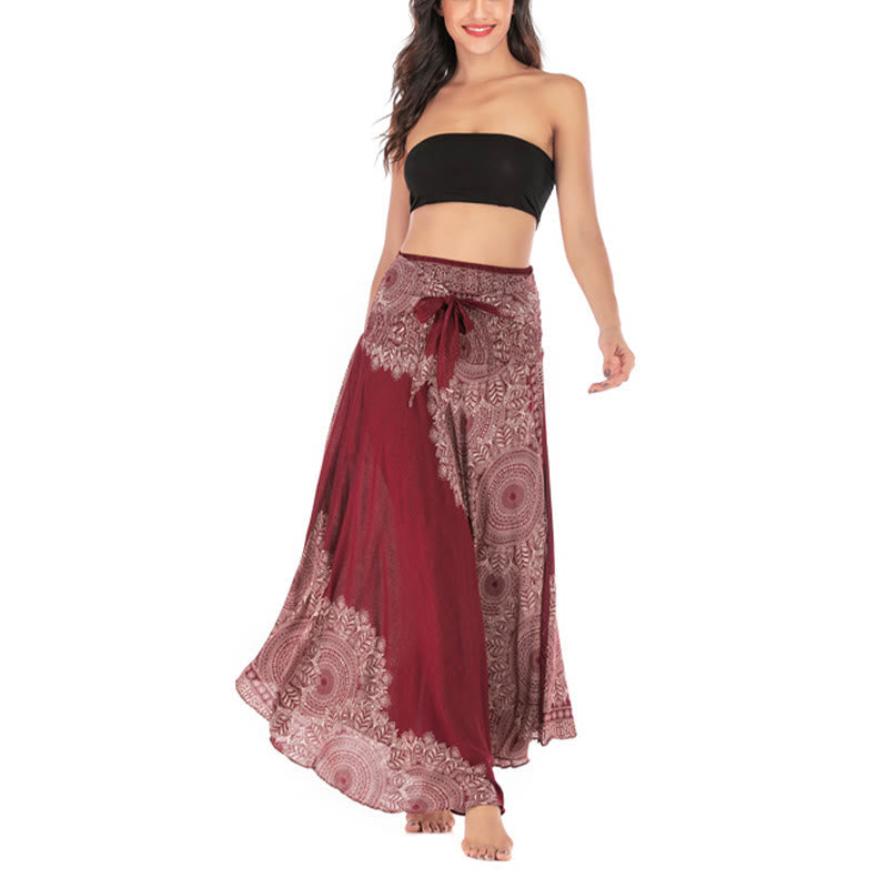 Nimara Ritual Two Style Wear Boho Mandala Flower Beach Skirt Dress