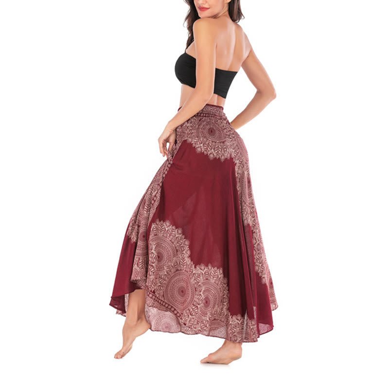 Nimara Ritual Two Style Wear Boho Mandala Flower Beach Skirt Dress