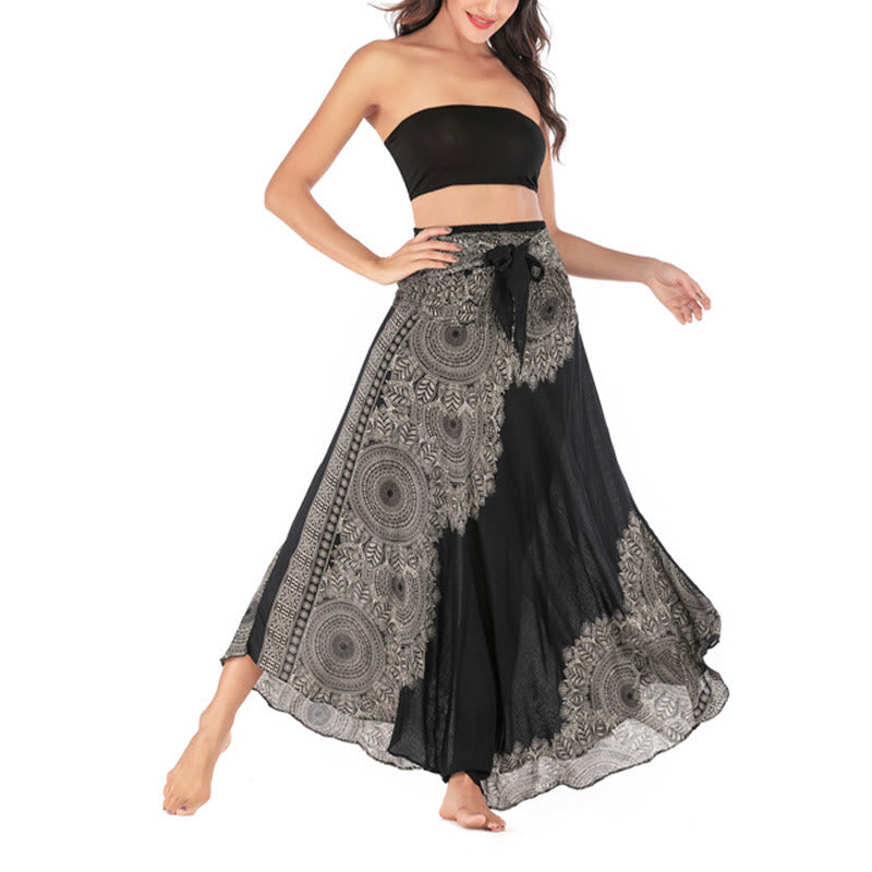Nimara Ritual Two Style Wear Boho Mandala Flower Beach Skirt Dress