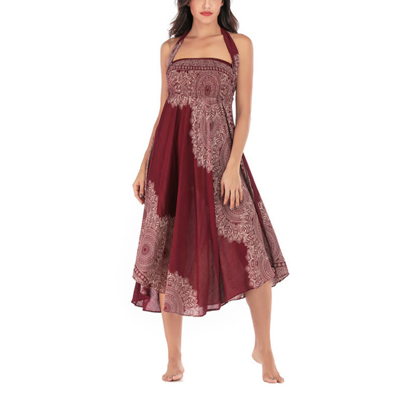 Nimara Ritual Two Style Wear Boho Mandala Flower Beach Skirt Dress