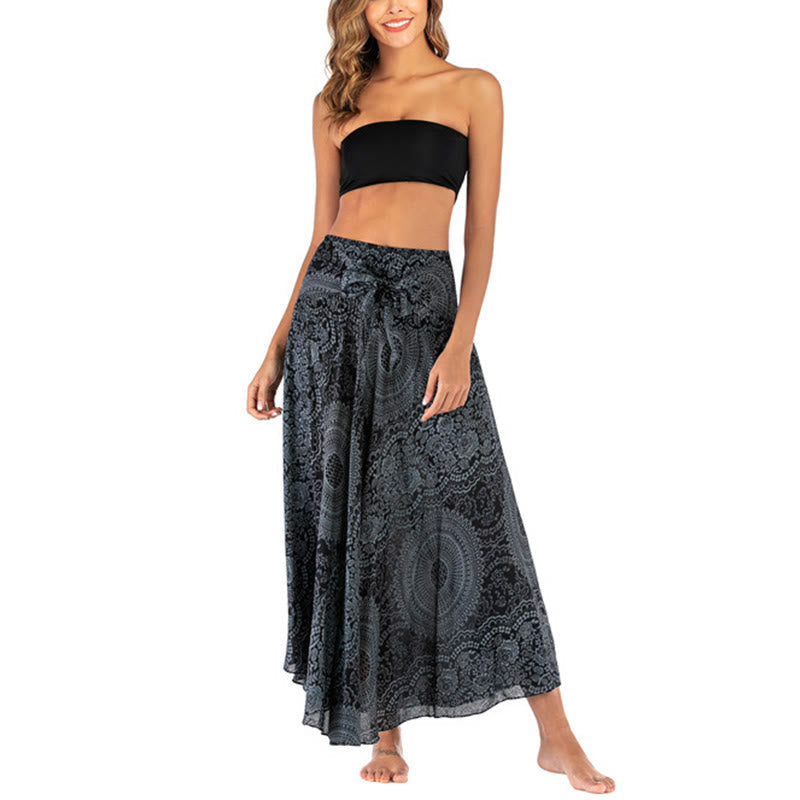 Nimara Ritual Two Style Wear Boho Compass Rose Flower Skirt Dress