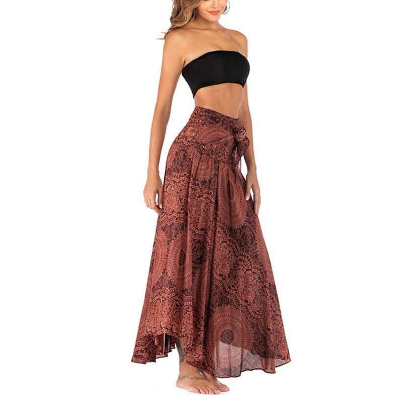 Nimara Ritual Two Style Wear Boho Compass Rose Flower Skirt Dress