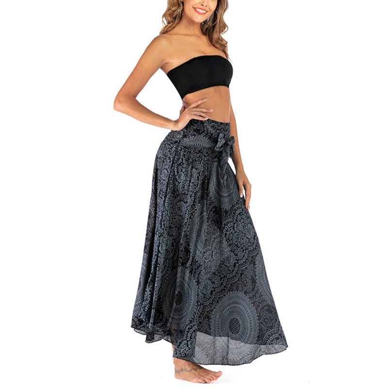 Nimara Ritual Two Style Wear Boho Compass Rose Flower Skirt Dress