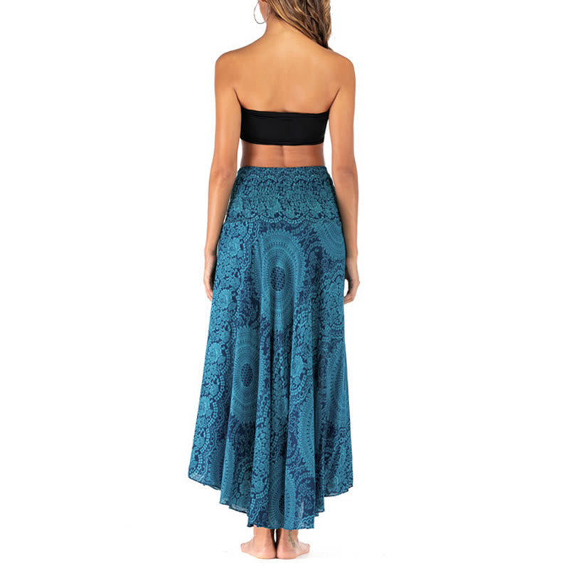 Nimara Ritual Two Style Wear Boho Compass Rose Flower Skirt Dress