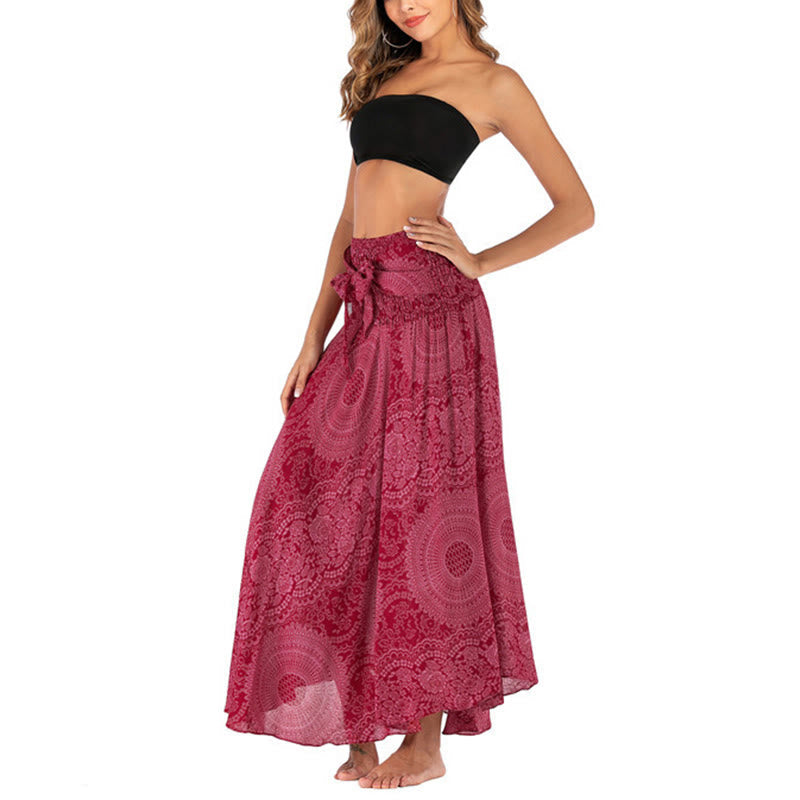 Nimara Ritual Two Style Wear Boho Compass Rose Flower Skirt Dress