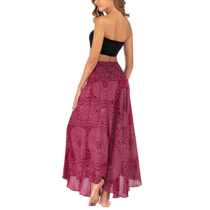 Nimara Ritual Two Style Wear Boho Compass Rose Flower Skirt Dress