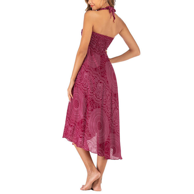 Nimara Ritual Two Style Wear Boho Compass Rose Flower Skirt Dress