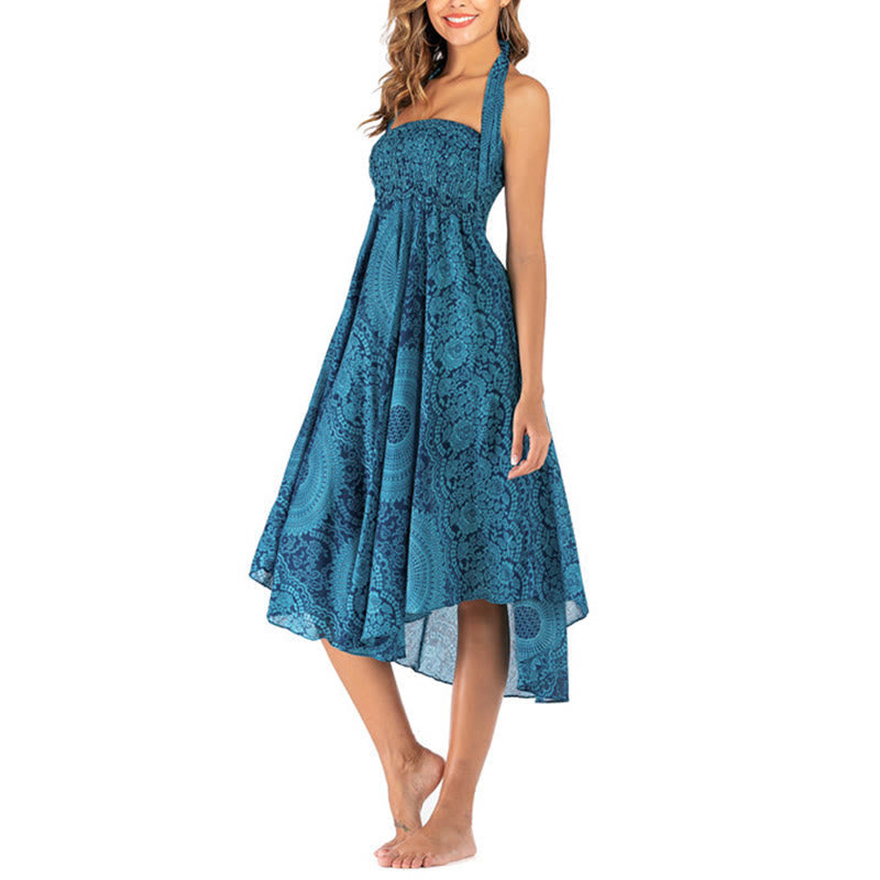 Nimara Ritual Two Style Wear Boho Compass Rose Flower Skirt Dress