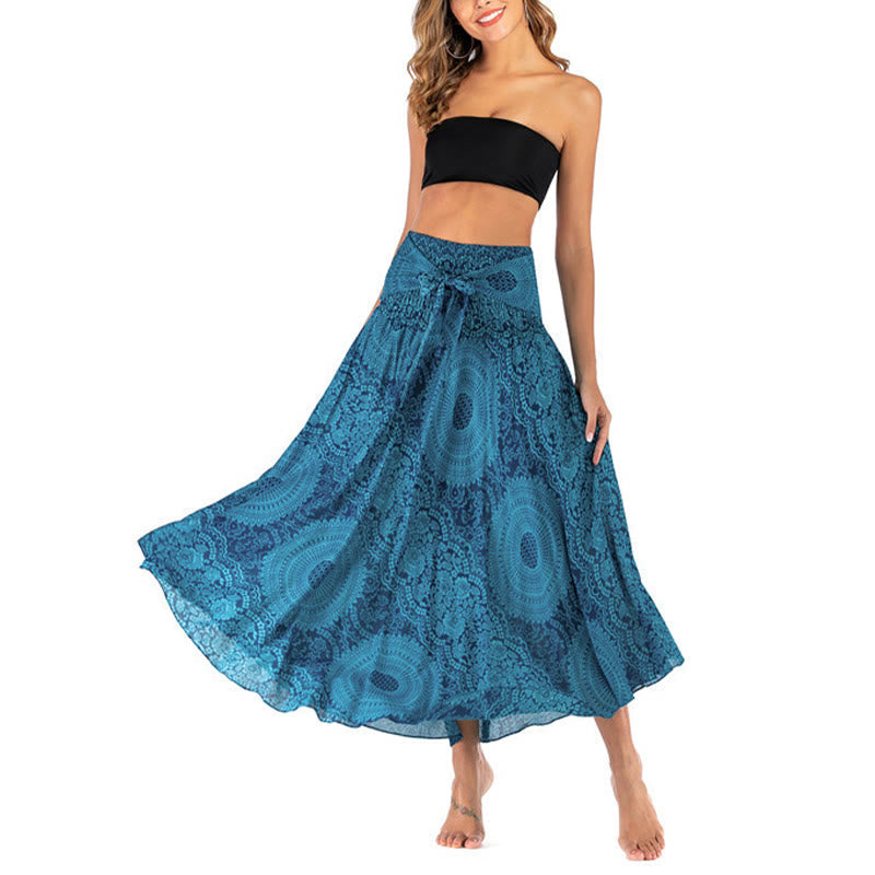 Nimara Ritual Two Style Wear Boho Compass Rose Flower Skirt Dress
