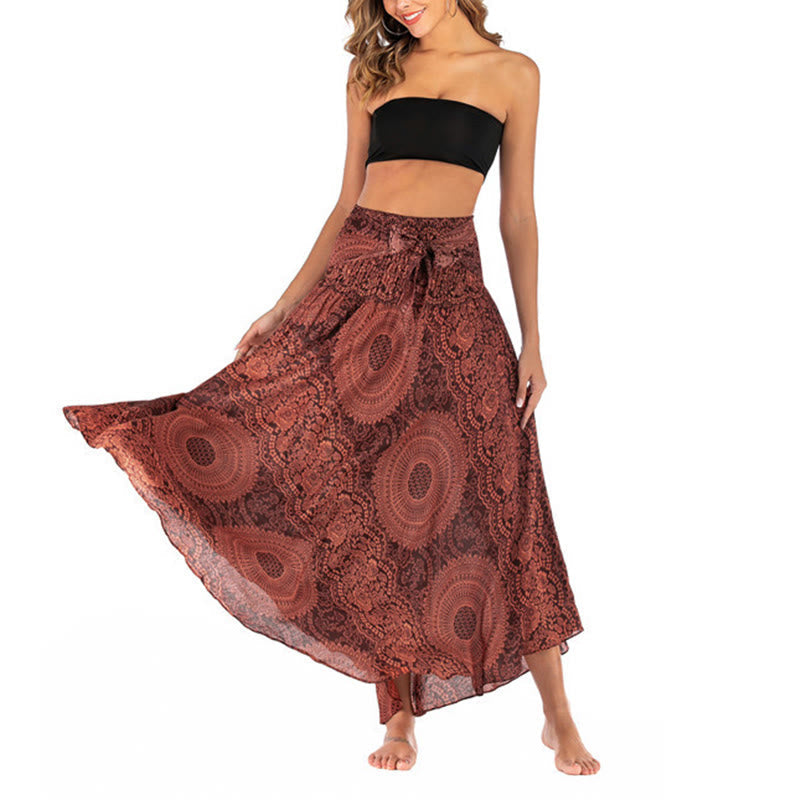 Nimara Ritual Two Style Wear Boho Compass Rose Flower Skirt Dress