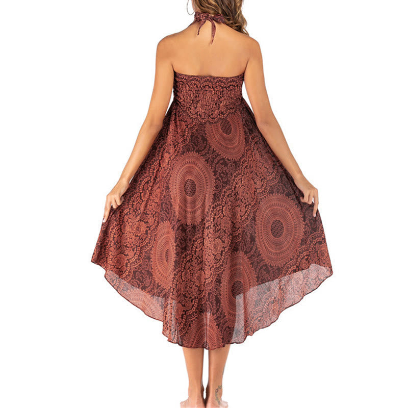 Nimara Ritual Two Style Wear Boho Compass Rose Flower Skirt Dress